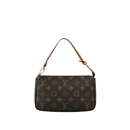 LOUIS VUITTON Monogram Small Handbag Shoulder bag Brown Vintage 523ina