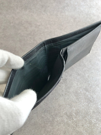 PRADA Logo Embossed Folded Wallet Black Vintage g5i3kc