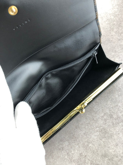 CELINE Macadam Long Wallet Black Vintage dv85f5