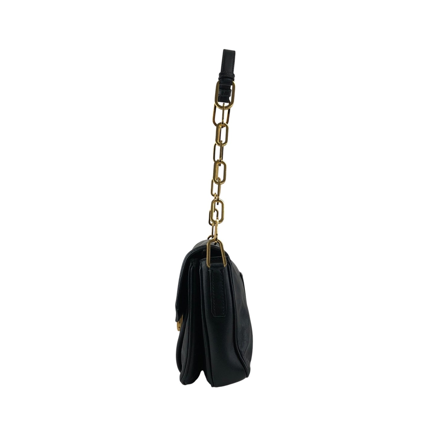 miumiu Turn Lock Chain Shoulder bag Black Vintage prsynv