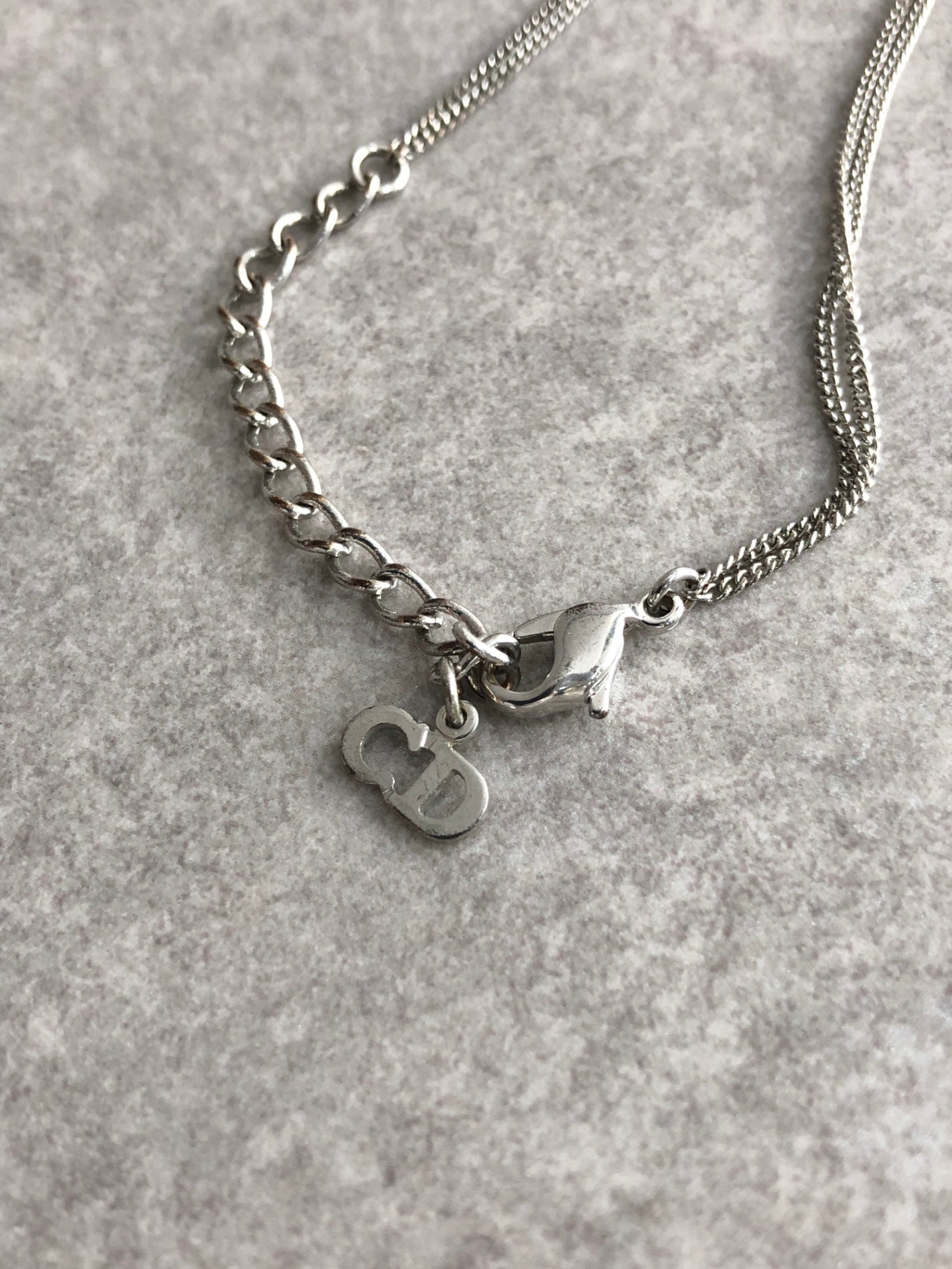 Christian Dior Logo Bracelet Silver Vintage ngucub