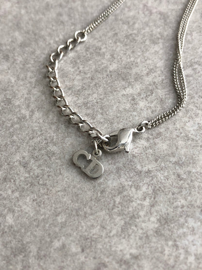 Christian Dior Logo Bracelet Silver Vintage ngucub