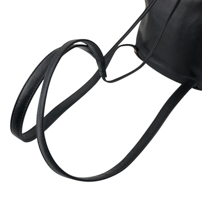 Christian Dior Logo Charm Backpack Black Vintage i8y5w2