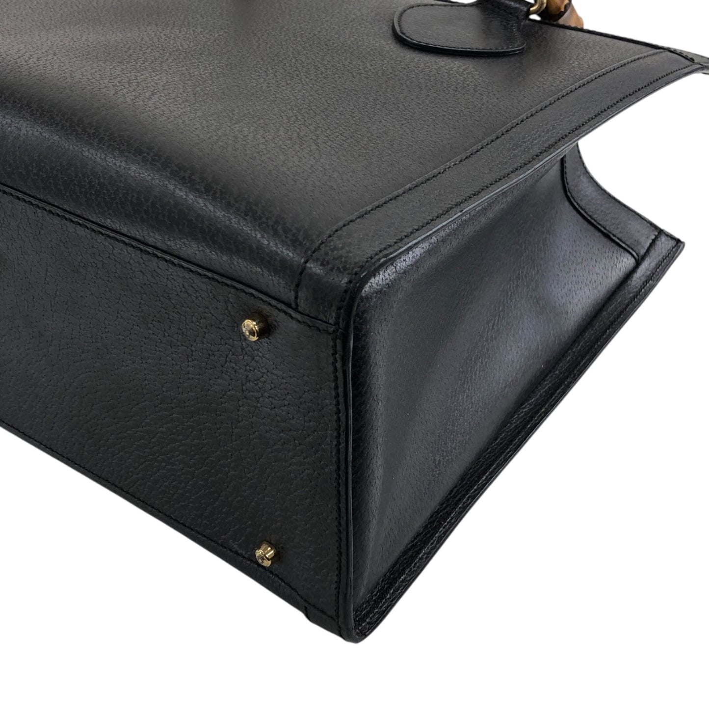 GUCCI Bamboo Handbag Black Vintage i4a8t7