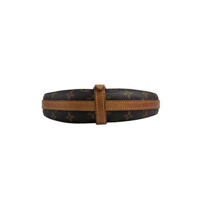 LOUIS VUITTON Monogram Front Buckle  Shoulder bag Brown Vintage u4si84