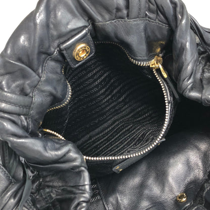PRADA Logo Ribbon Totebag Black Vintage 548imc
