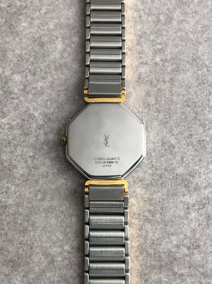 Yves Saint Laurent YSL Logo Watch Silver 2720-272269 Vintage 2v8csm