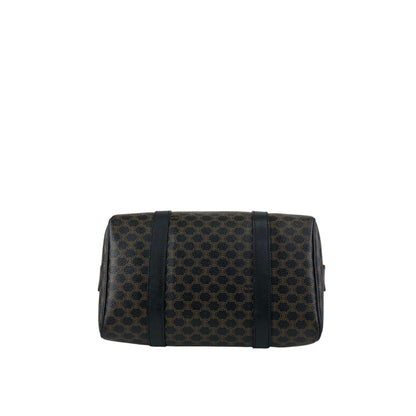 CELINE Macadam Small Boston bag Handbag Black Vintage py4p2e