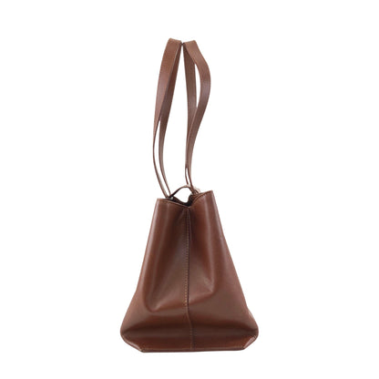 BURBERRY Flap Handbag Brown Vintage 3ex85e