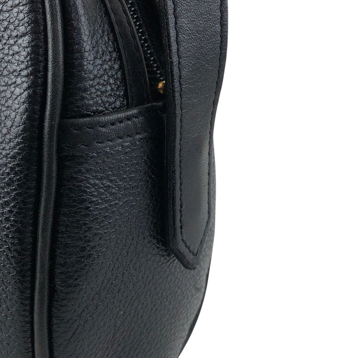 Yves Saint Laurent YSL Logo Shoulder bag Black Vintage fbers6