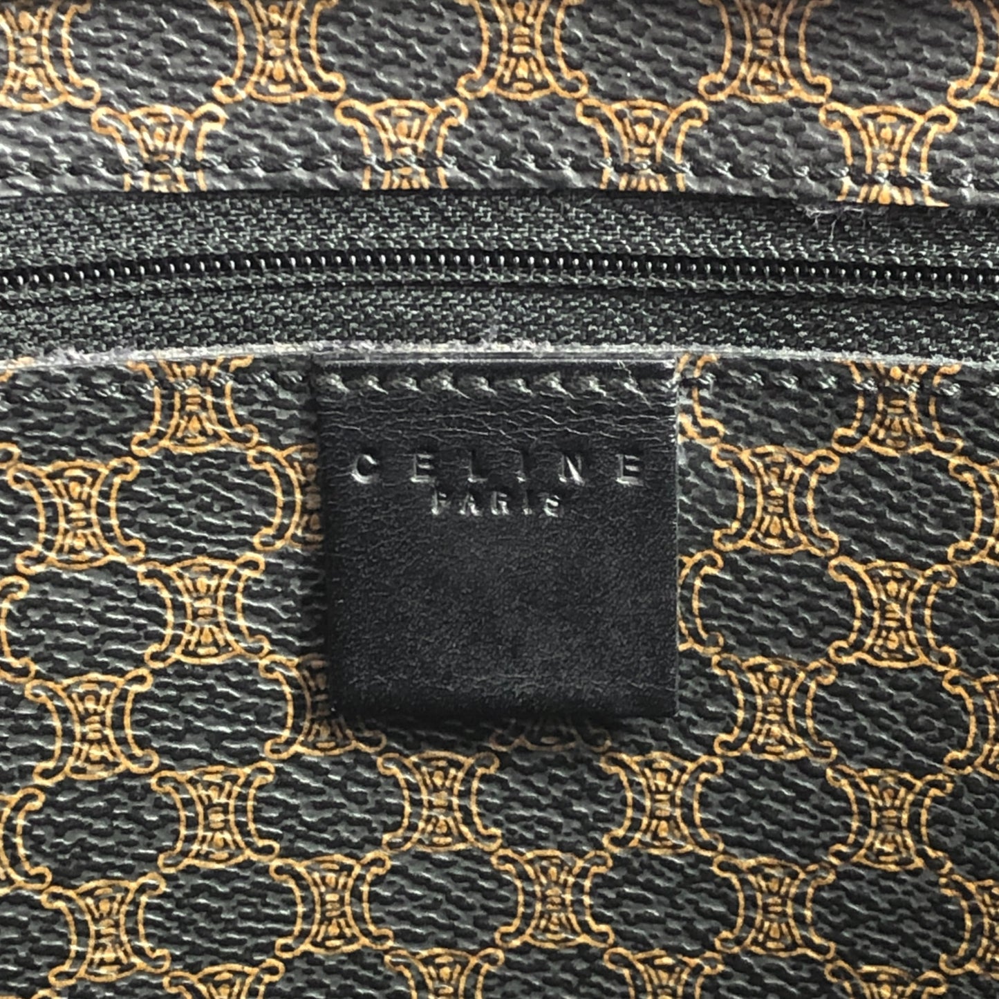 CELINE Macadam Blason Shoulder bag Totebag Black Vintage ykymy4