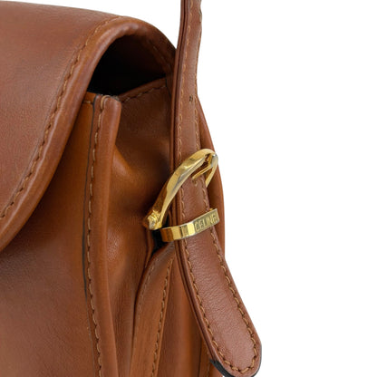 CELINE Gancini Shoulder bag Brown Vintage myaerh