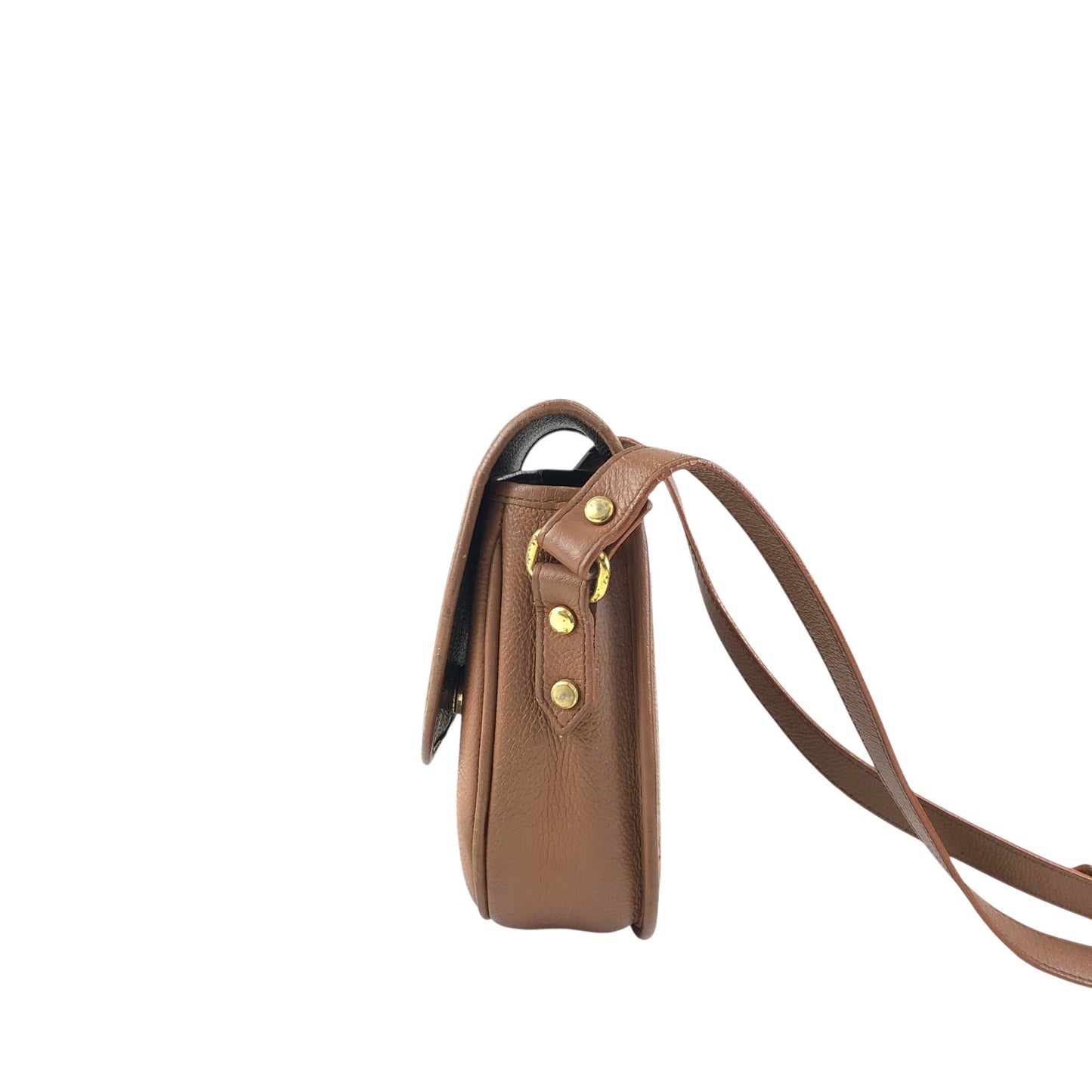 Yves Saint Laurent YSL Logo Shoulder bag Brown Vintage ews436