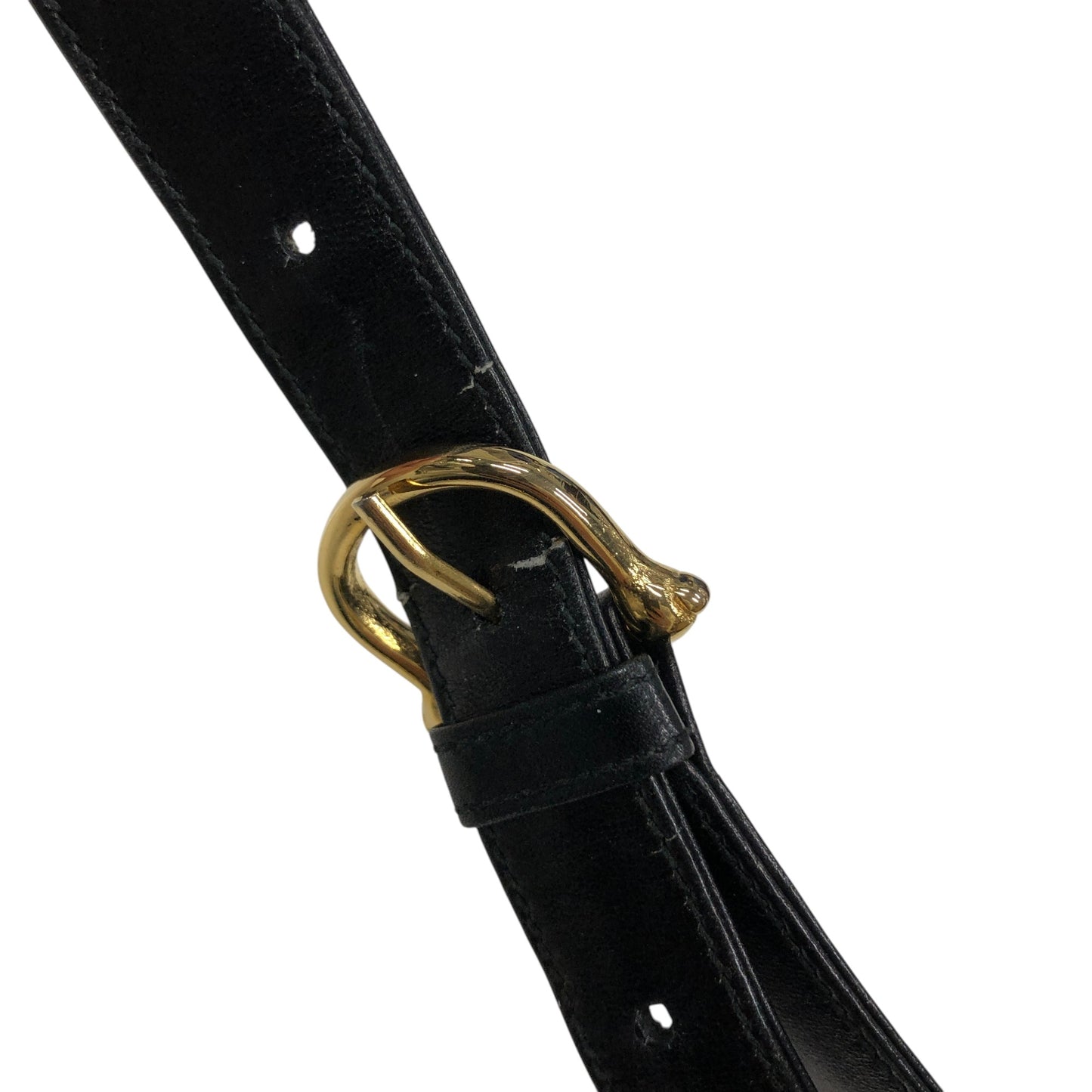 CELINE Horse Carriage Shoulder bag Black Vintage nwv32c