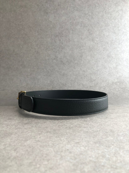 GUCCI Bamboo Belt Black Vintage 8anzpk