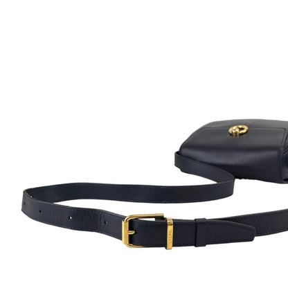 CELINE Gancini Shoulder bag Navy Vintage hf7v5f