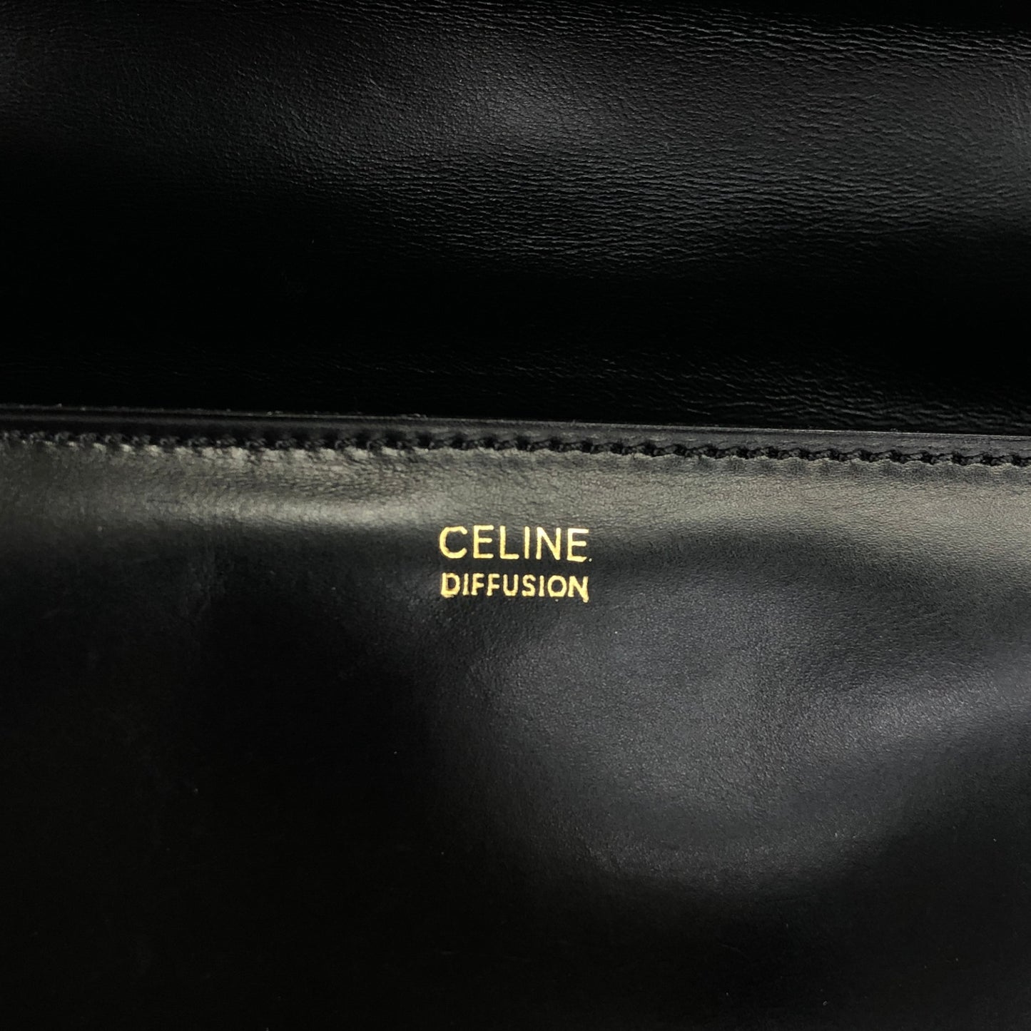 CELINE Horse Carriage Shoulder bag Black Vintage rfmfw6