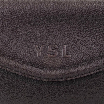 Yves Saint Laurent YSL Logo Shoulder bag Brown Vintage vr5ytd