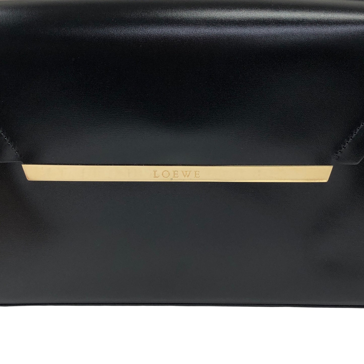 LOEWE Logo Shoulder bag Black Vintage unjut8