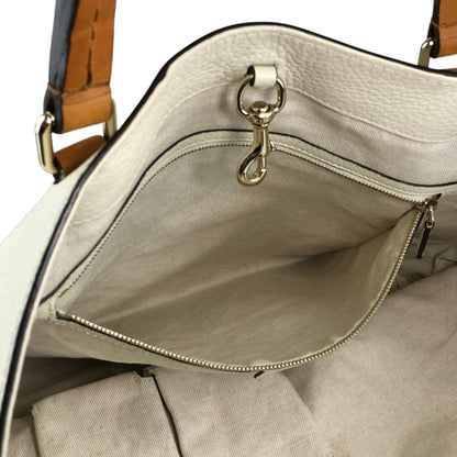 GUCCI Logo Totebag Ivory×Brown Vintage rc7r6c