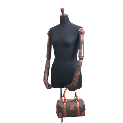 CELINE Macadam Blason Handbag Brown Vintage xiw3ui