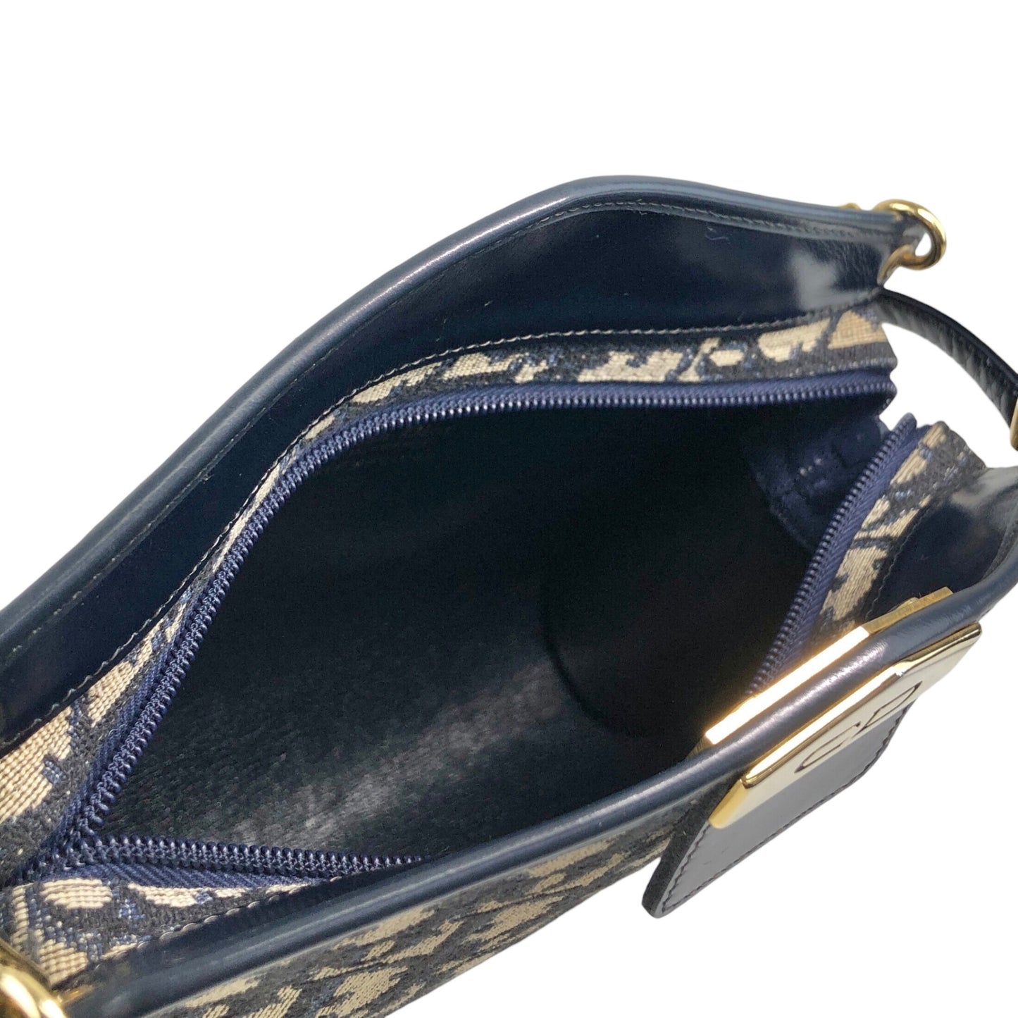 Christian Dior Trotter CD Logo Shoulder bag Navy Vintage 2vvpv4