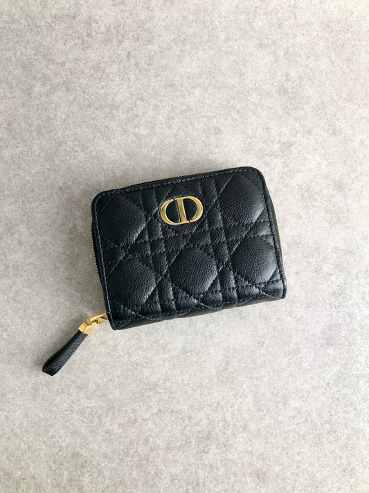 Christian Dior Cannage 折疊皮夾 黑色 復古 j7yntp