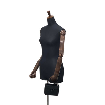 GUCCI GG Canvas Small Handbag Vanity bag Black Vintage ddp5pe