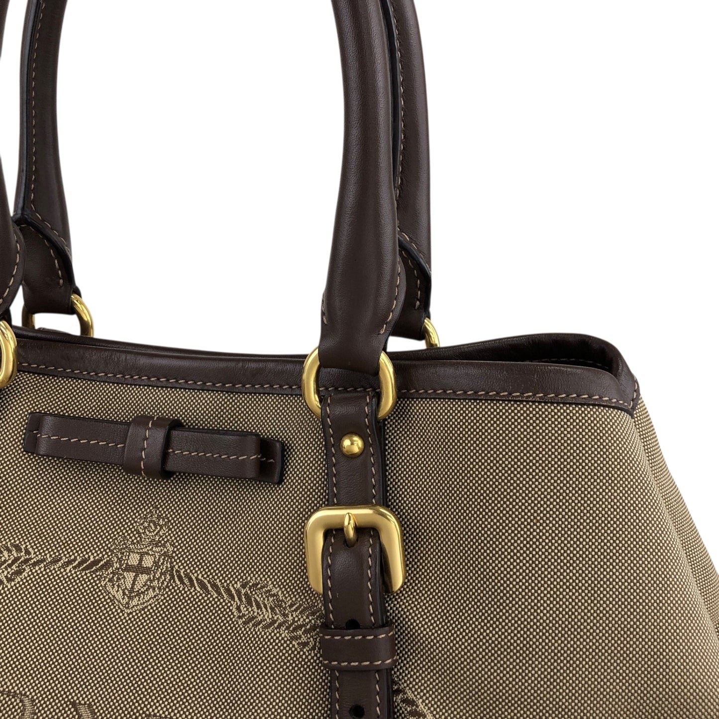 PRADA 標誌手袋 棕色 復古 7avgyx