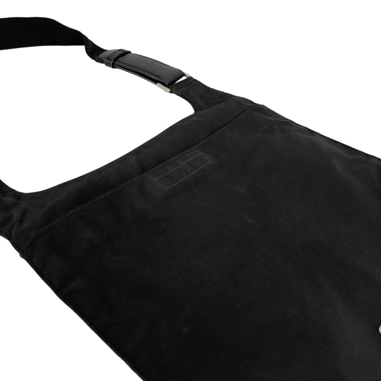 PRADA Tessuto Triangle Logo Shoulder bag Black Vintage h7a6s3