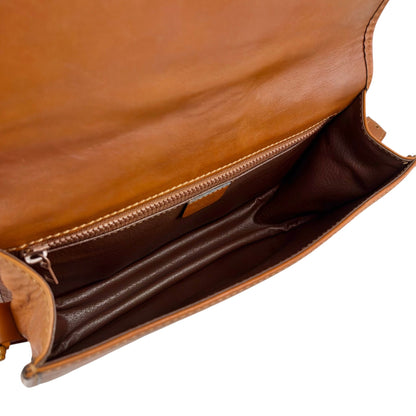 CELINE Gancini Shoulder bag Brown Vintage myaerh