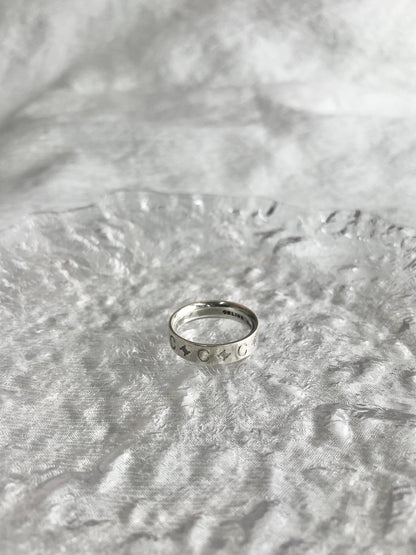 CELINE Triomphe Ring Silver Vintage mxemb2