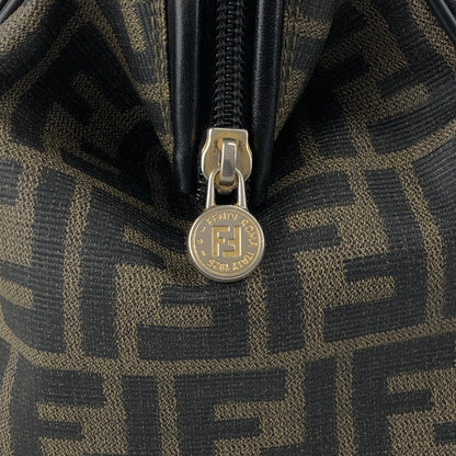 FENDI Zucca Logo Small Boston bag Handbag Black Vintage cf6xpb