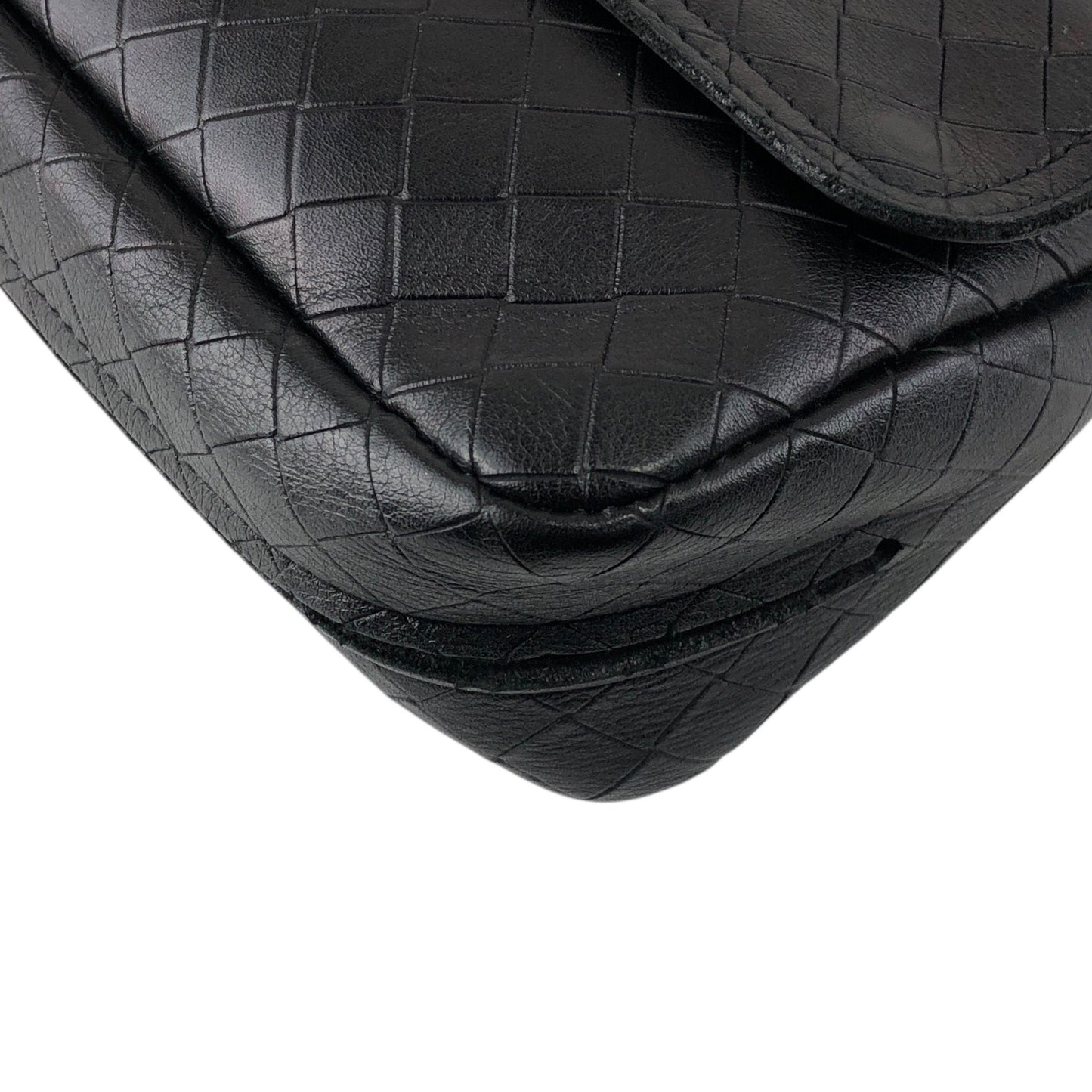 Bottega Veneta Intrecciato Chain Shoulder bag Black Vintage kgc2x6