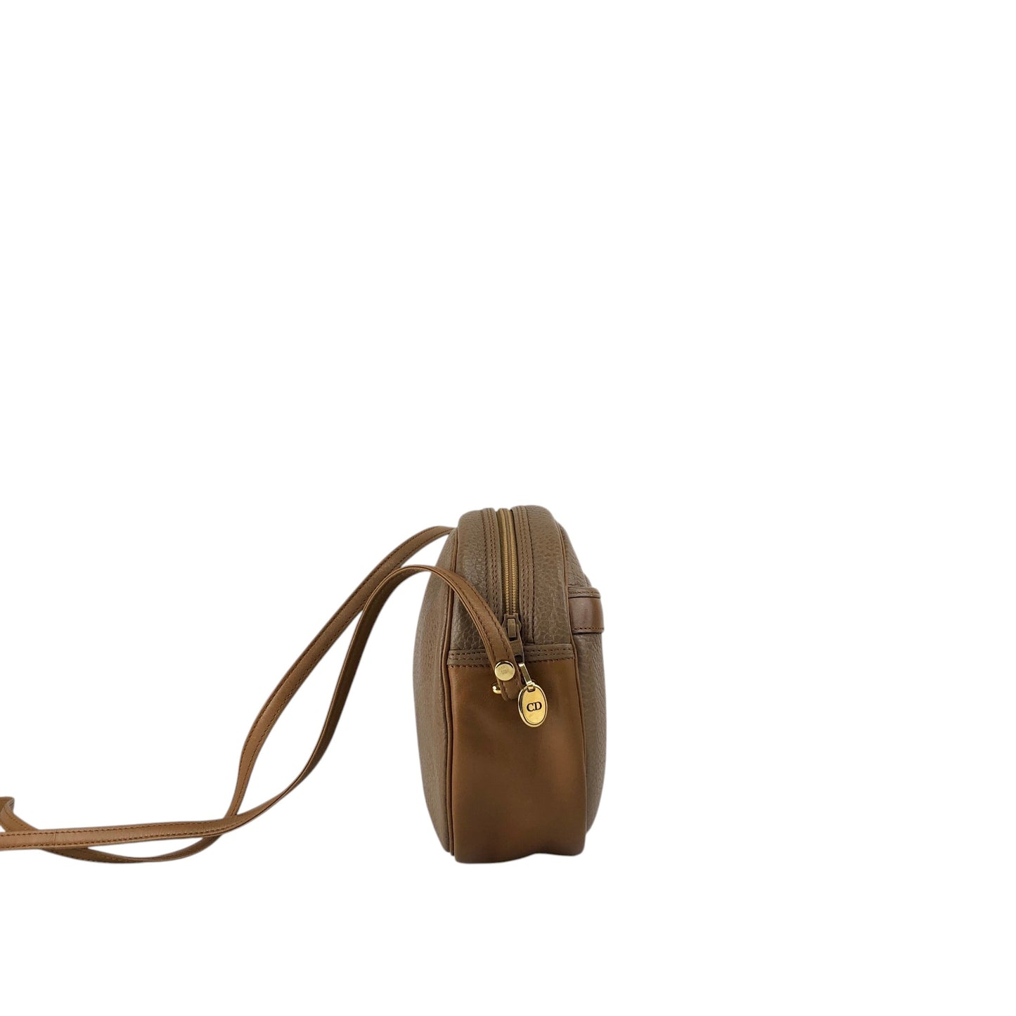 Christian Dior CD Logo Shoulder bag Brown Vintage 53vw5f