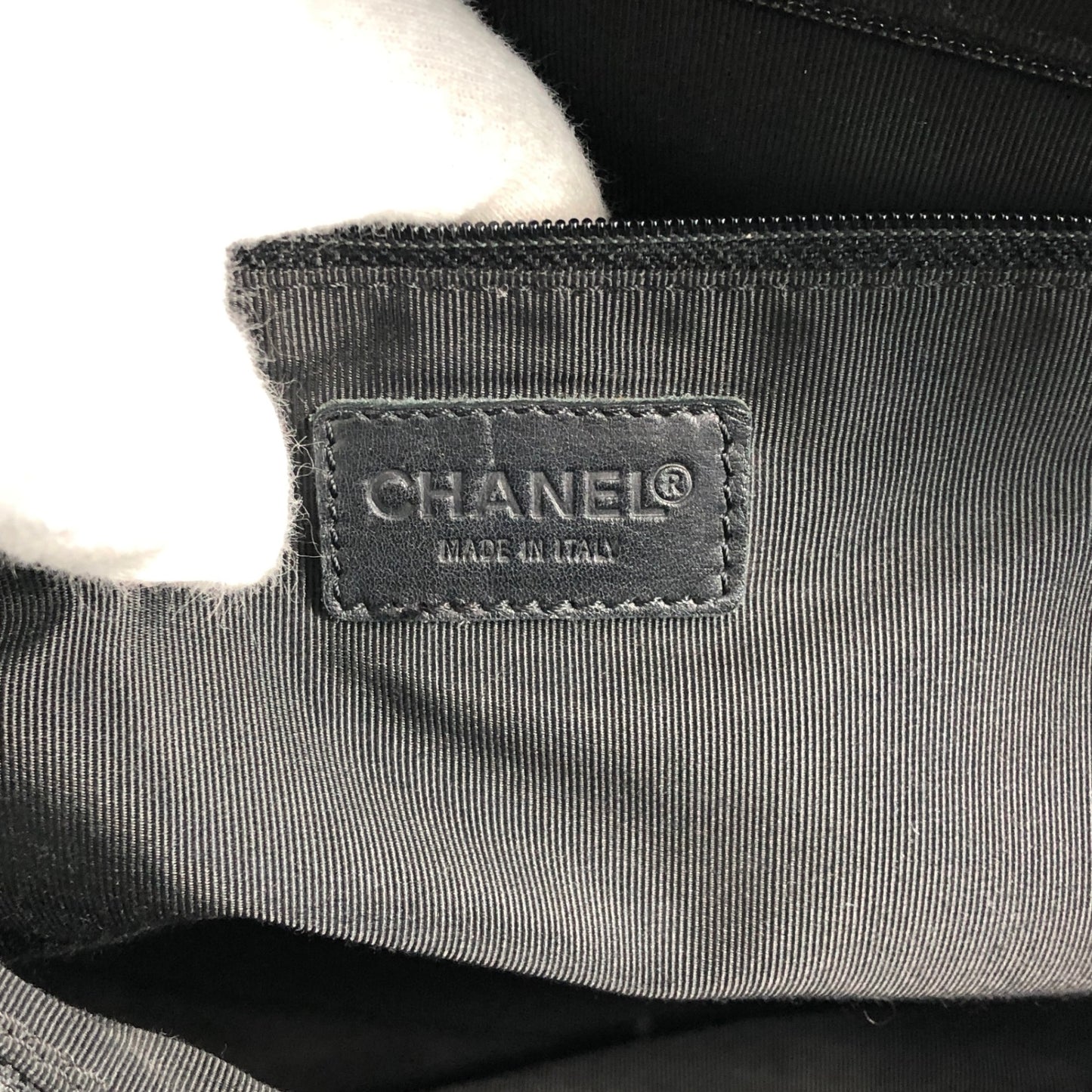 CHANEL Coco Mark Wild Stitch Totebag Black Vintage hvn8p8