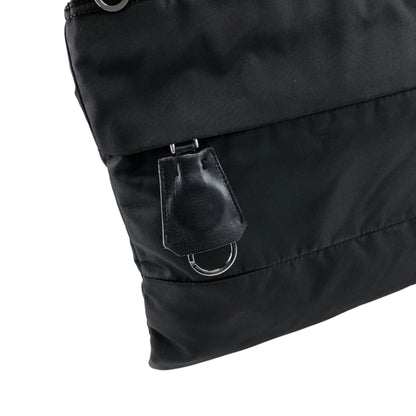 PRADA Tessuto Triangle Logo Shoulder bag Black Vintage f7iw67