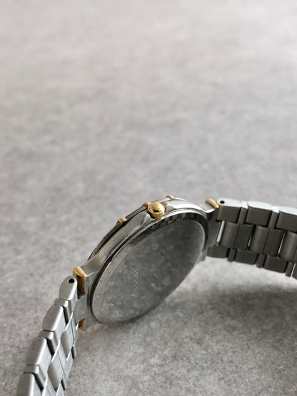 Yves Saint Laurent YSL Logo Watch Silver 4630-E63441 Vintage xg3wb2