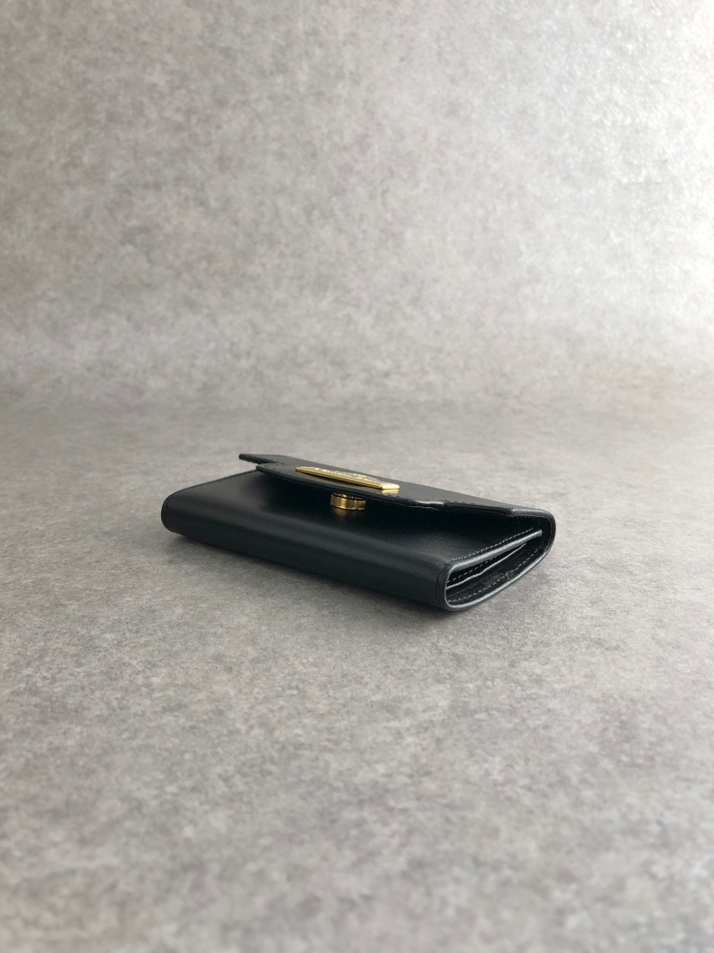 Christian Dior Logo Key Case Black Vintage s324bp
