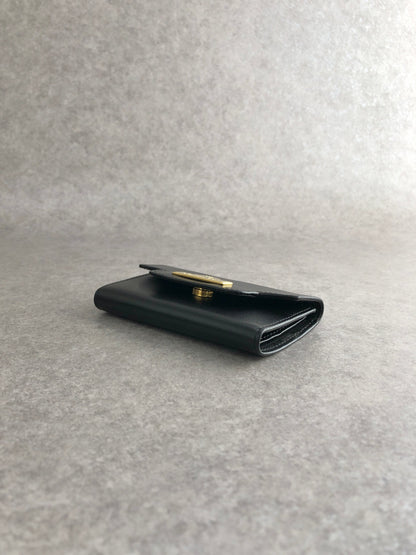 Christian Dior Logo Key Case Black Vintage s324bp