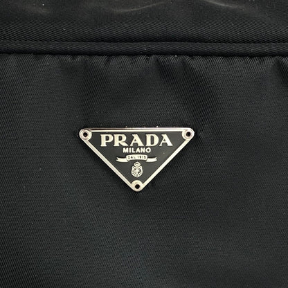 PRADA Tessuto Triangle Logo Padlock Boston bag Handbag Black Vintage 5ybv5s