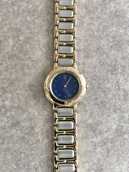 Yves Saint Laurent YSL Logo Watch Gold 2200-229789Y Vintage xyyehf
