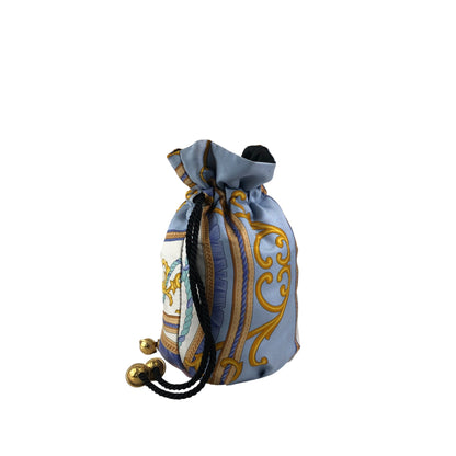 CELINE Starball Drawstring Handbag Blue Vintage cp3wry