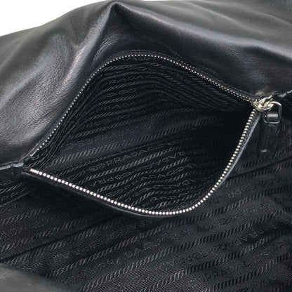 PRADA Triangle Logo Front Lock Totebag Black Vintage dggbp5