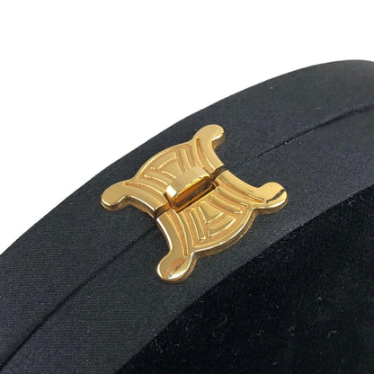 CELINE Triomphe Turn Lock Tassel Shoulder bag Black Vintage d2kx88