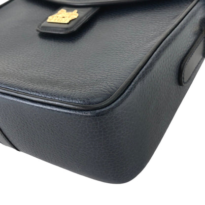 CELINE Horse Carriage Shoulder bag Navy Vintage ahfkd8