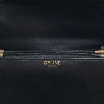 CELINE Horse Bit Shoulder bag Black Vintage jh7wiz