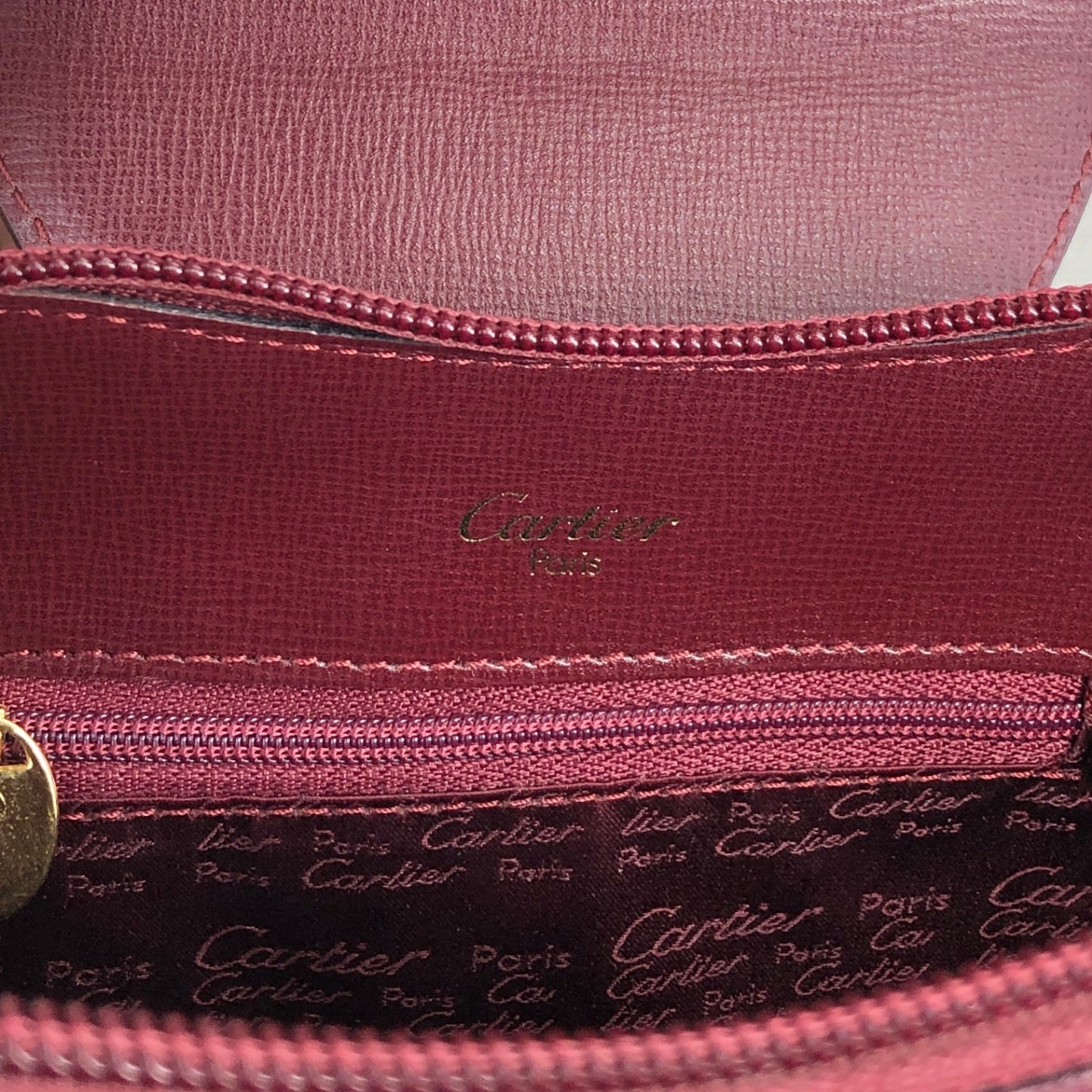 Cartier Turn Lock Backpack Bordeaux Vintage 4bx5iv