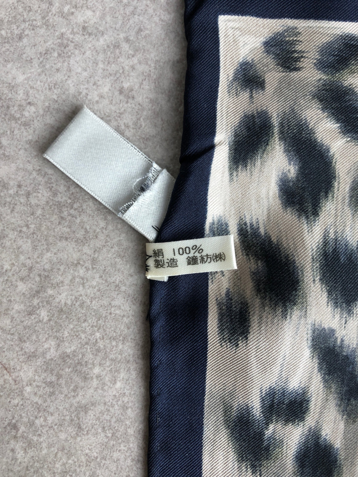 Christian Dior SILK Scarf Navy×Gold Vintage 2b48rk