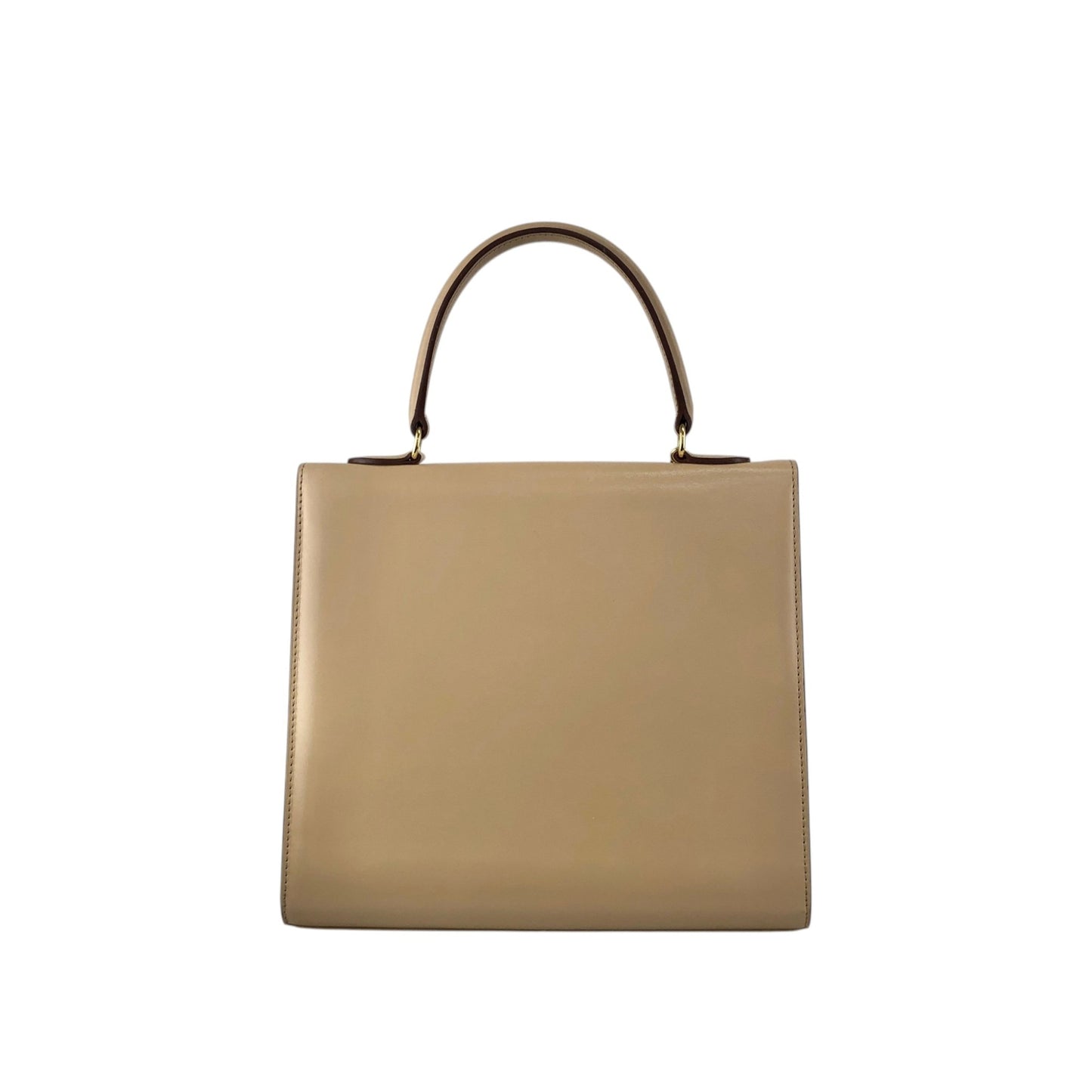 CELINE Gancini Handbag Beige Vintage fz83cr